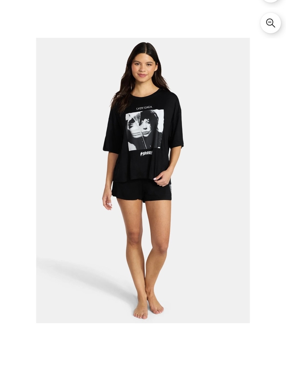 Graphic Short Sleep Set - Black - Lady Gaga